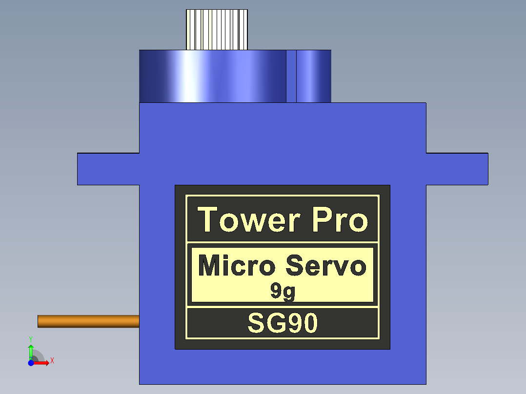 Servomotor伺服电机舵机SG90前视图
