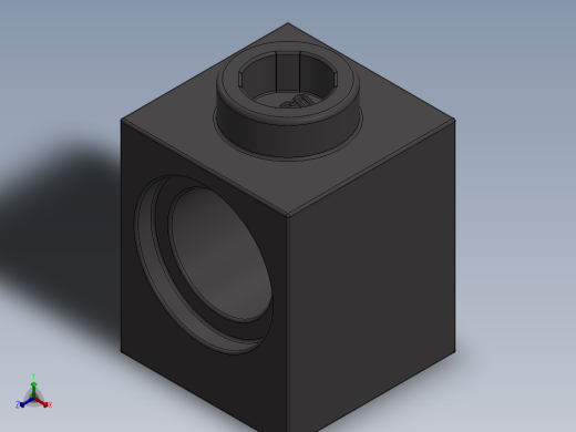 乐高机械组积木（横梁）-4210639 - 6541 Dark StoneTechnic Brick 1 x 1 with Hole