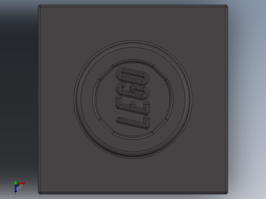 乐高机械组积木（横梁）-4210639 - 6541 Dark StoneTechnic Brick 1 x 1 with Hole俯视缩略图