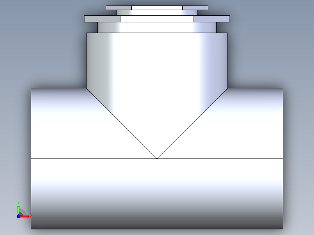 船舶管路系统SeaCor_Molded_ReducingTee_SxSxS_37J201336_3in x 1.25in前视图