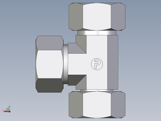 卡套式工业通用硬管接头EO_Swivel_nut_run_tee_EL18ZL71后视缩略图