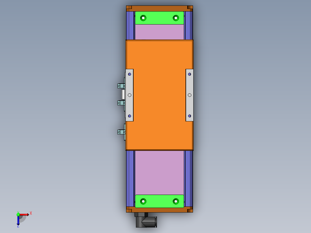 MCH丝杆全封闭MCH12-BM-100W俯视图