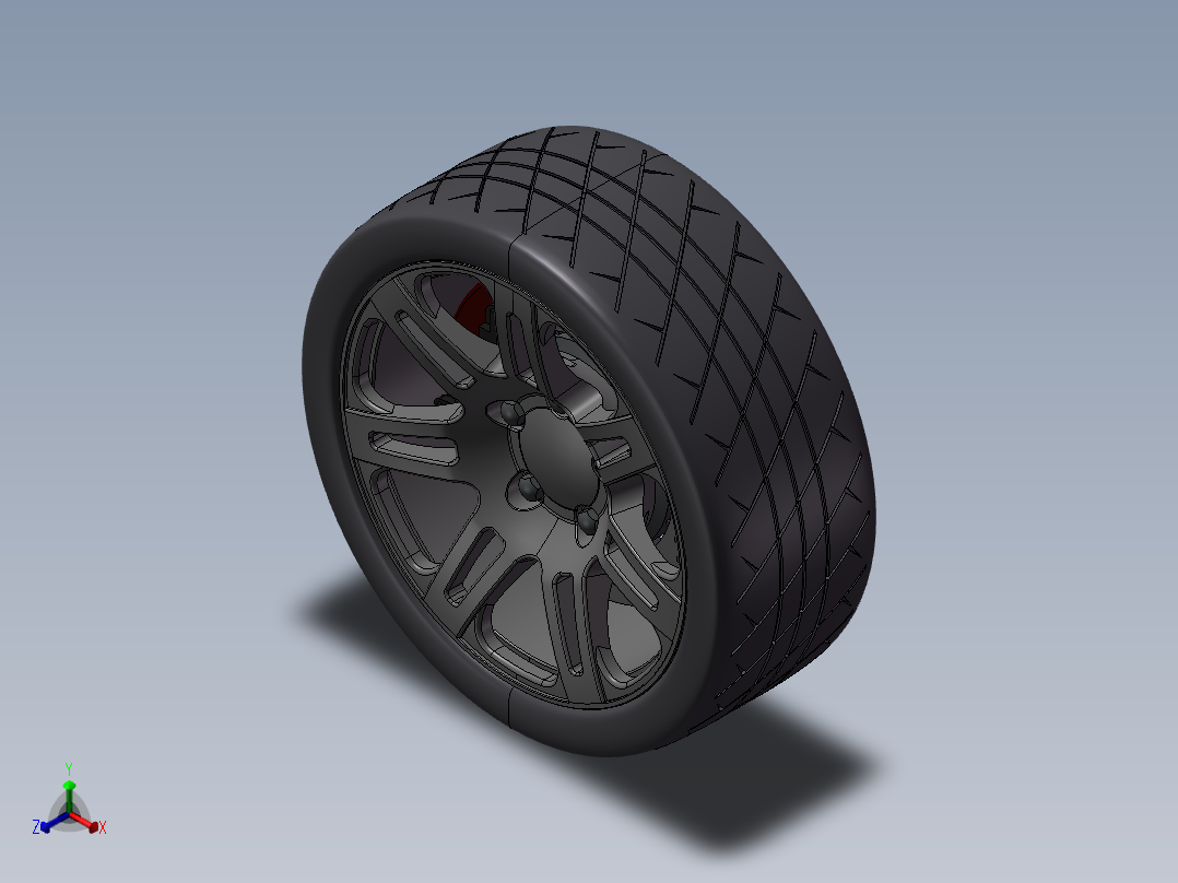 汽车轮胎正等轴测图