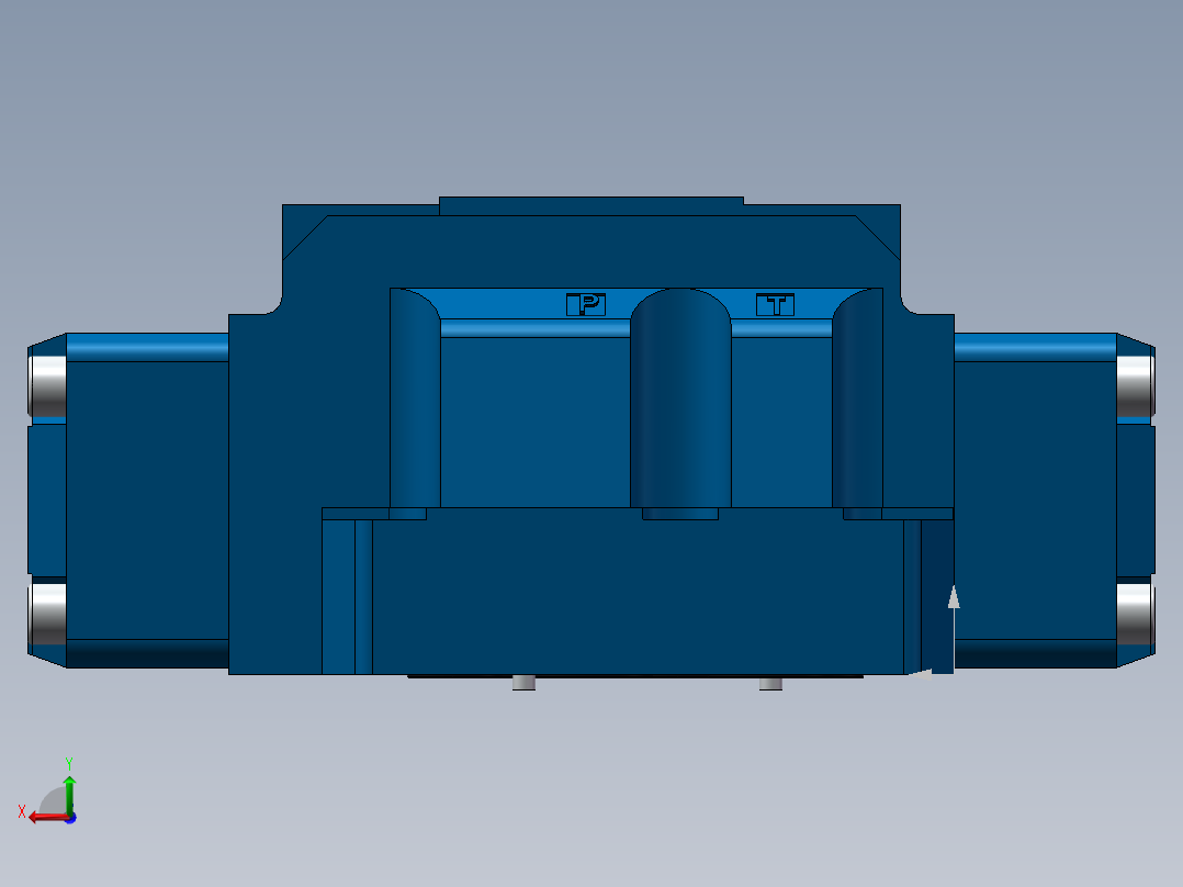 力士乐液压阀-H-4WEH_25 不带电磁阀后视图
