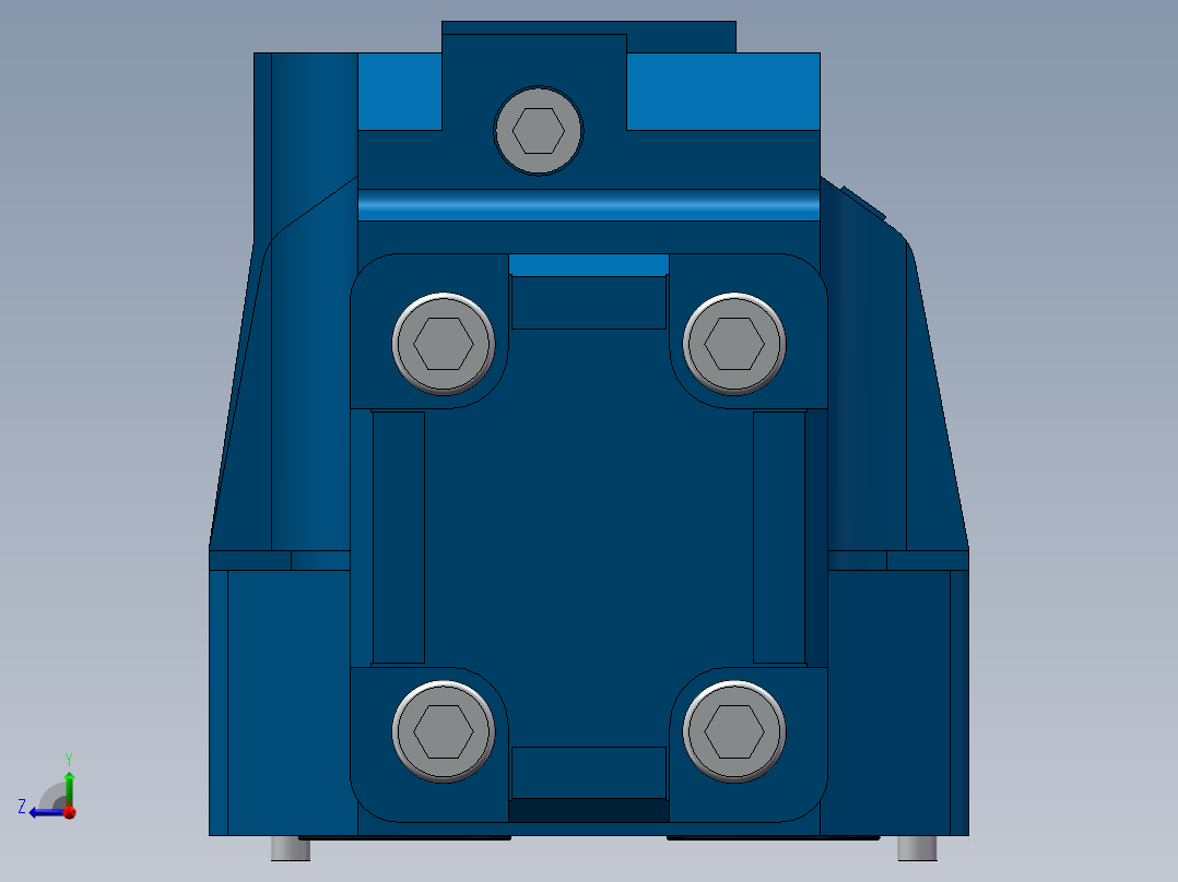 力士乐液压阀-H-4WEH_25 不带电磁阀右视图