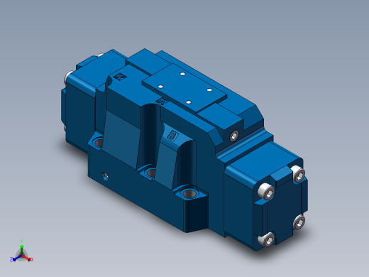 力士乐液压阀-H-4WEH_25 不带电磁阀正等轴测缩略图
