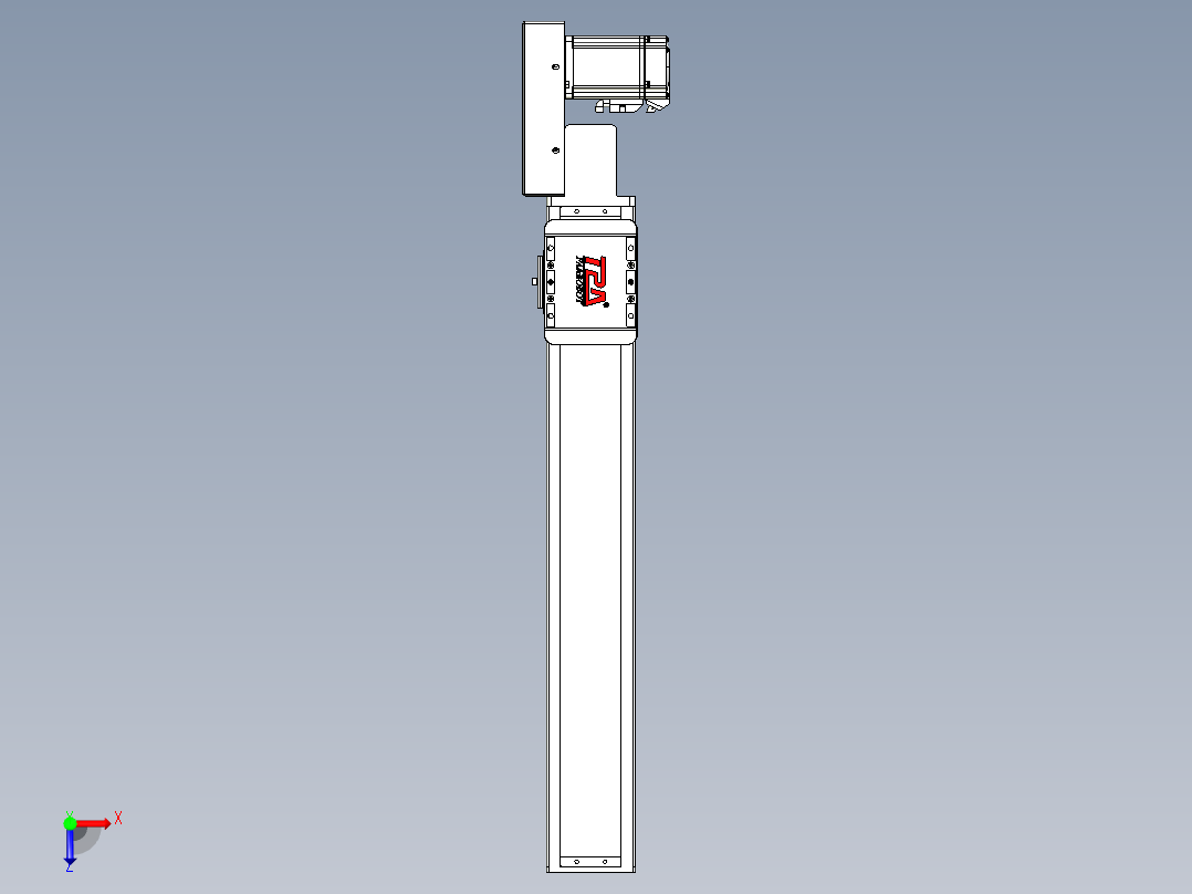 同步带全封闭直线模组TPA-HCB-85D-90-L450-MR-C-P20-N3俯视图