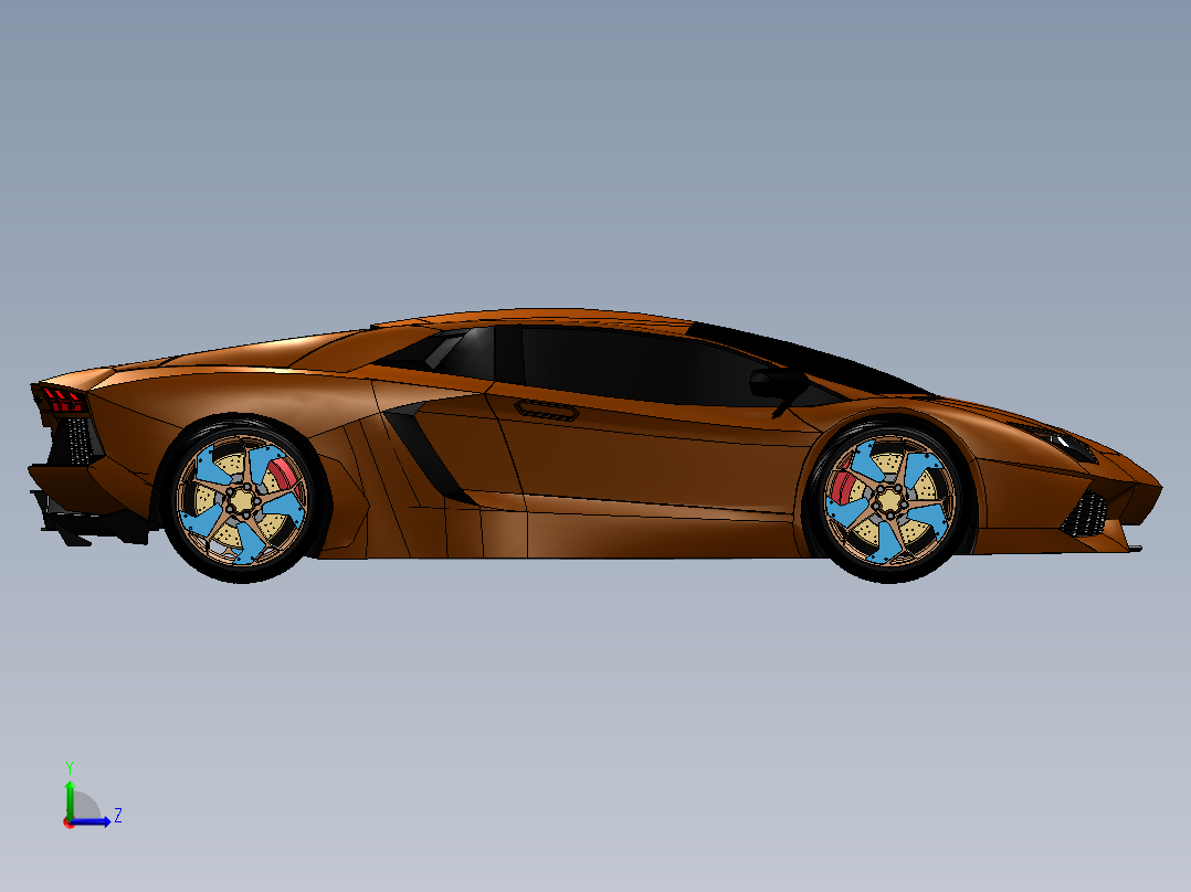 兰博基尼左视图