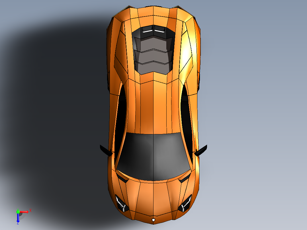 兰博基尼俯视图