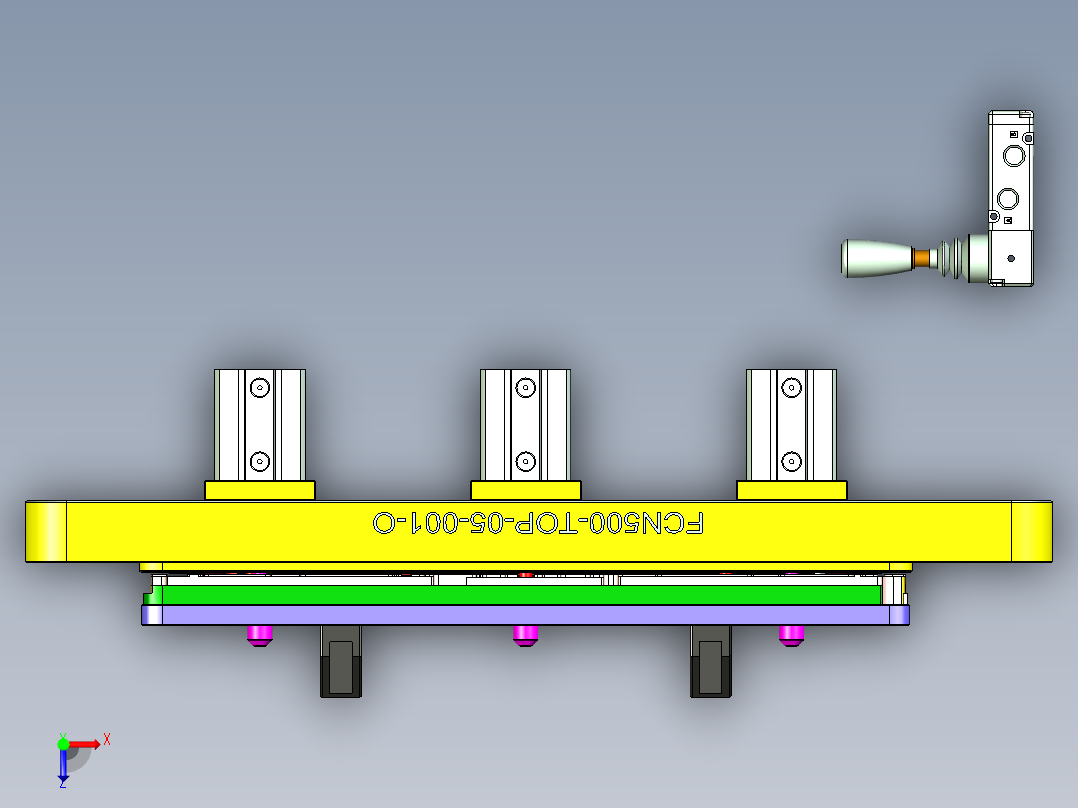 N500-T0P-笔记本CNC工装夹具三维模型CNC5俯视图