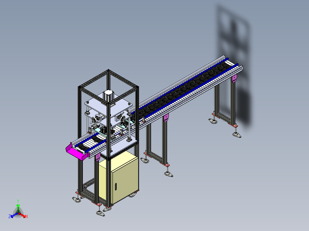 厚度检测装置step正等轴测图