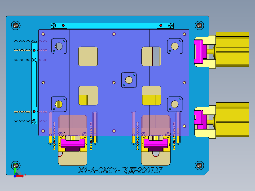 X1-A-笔记本CNC工装夹具三维模型CNC1-200727前视图
