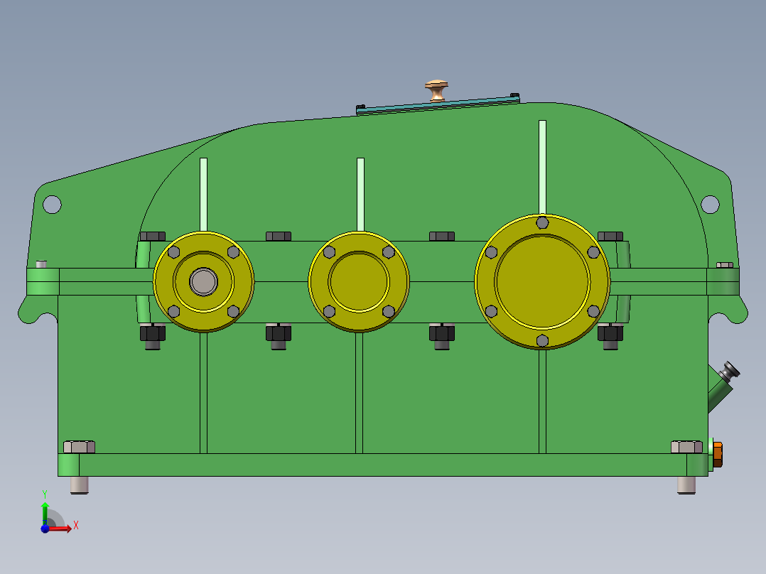 二级减速器前视图