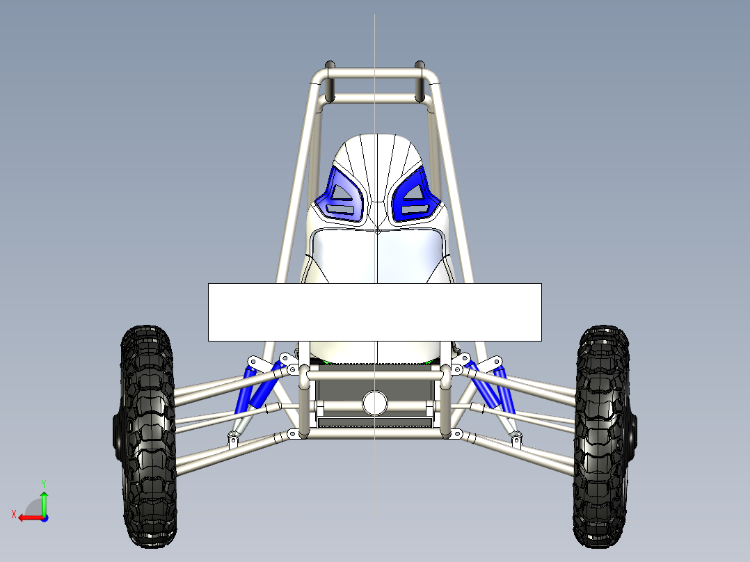 B3003429-6轮驱动越野车钢管车后视图