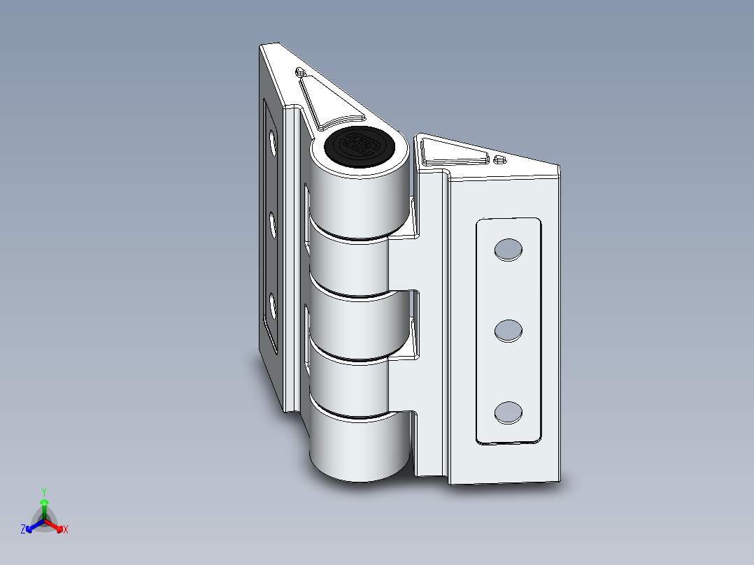 铰链、-合页heavy-正等轴测图