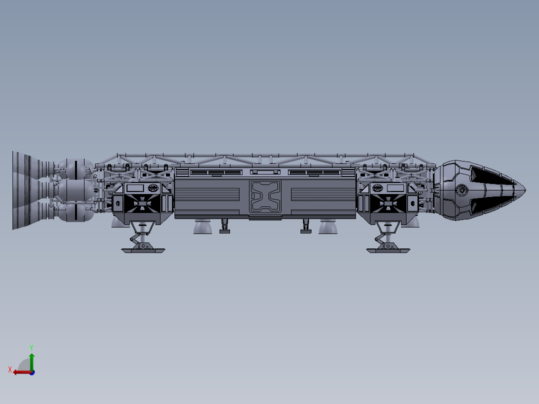 宇宙飞船后视图