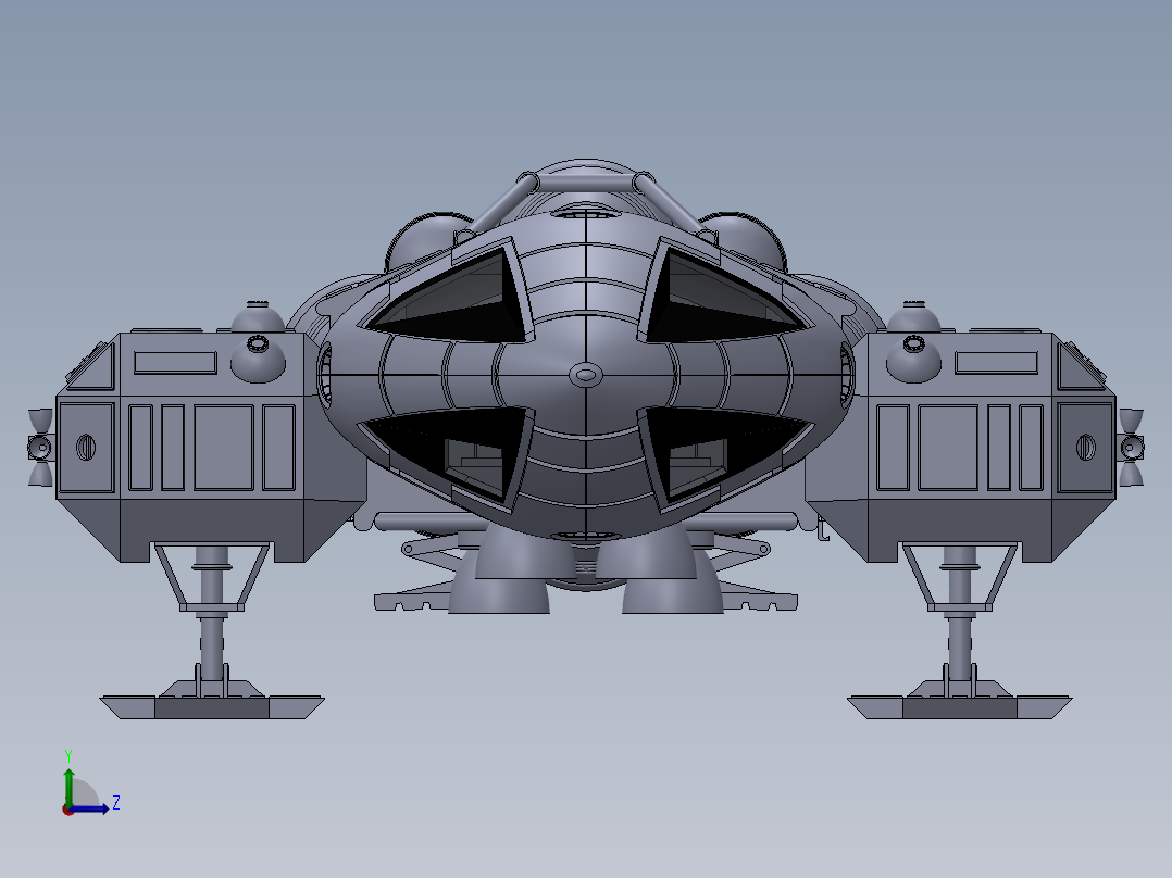 宇宙飞船左视图