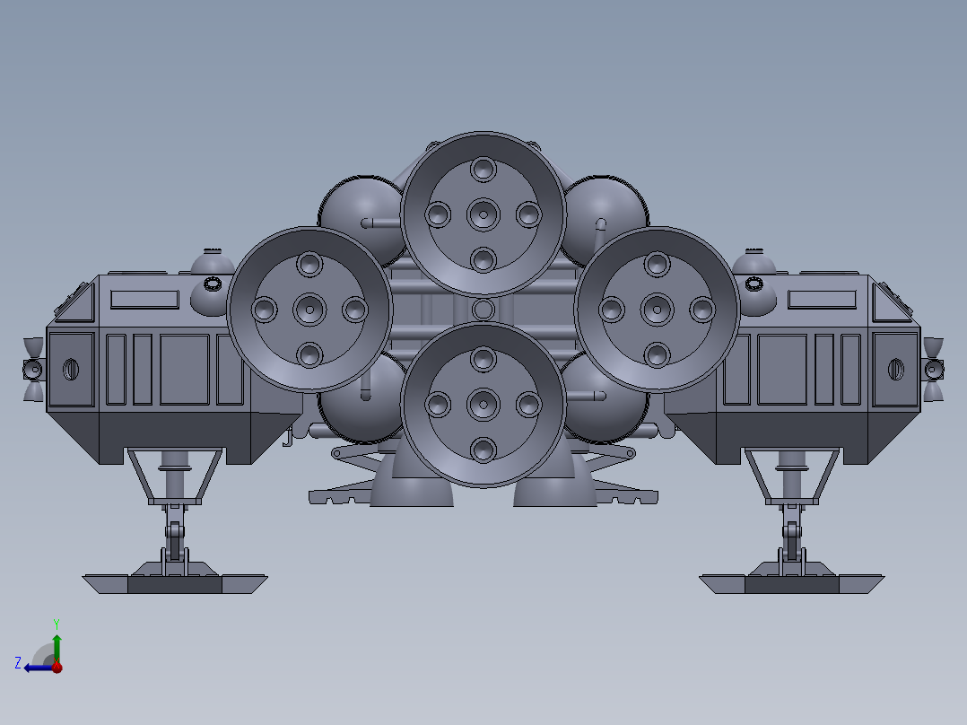 宇宙飞船右视图