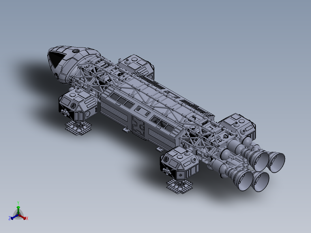 宇宙飞船正等轴测图