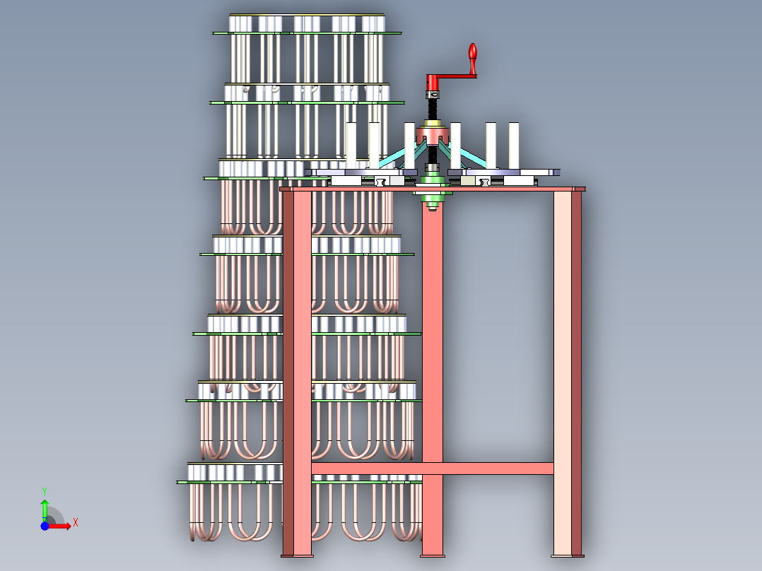 轮胎成型鼓胶囊撑器前视图