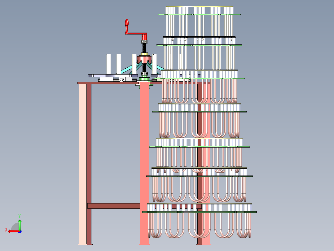 轮胎成型鼓胶囊撑器后视图