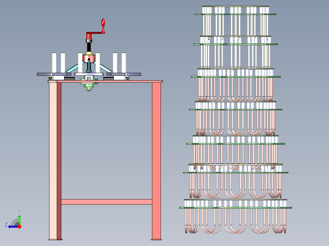 轮胎成型鼓胶囊撑器右视图
