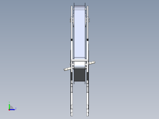 波状挡边带式输送机solidworks三维模型左视缩略图