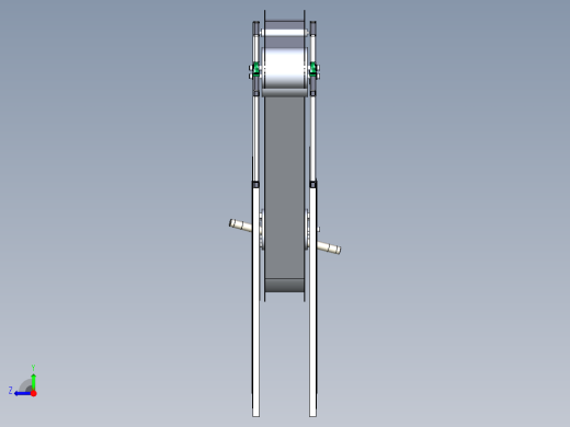 波状挡边带式输送机solidworks三维模型右视缩略图