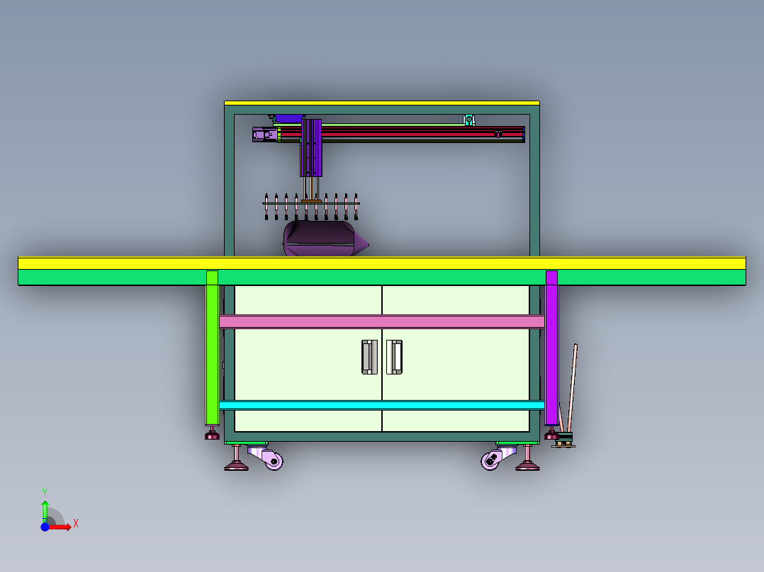 包装袋自动开袋机前视图