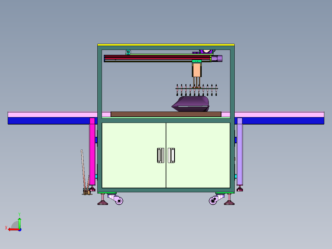 包装袋自动开袋机后视图