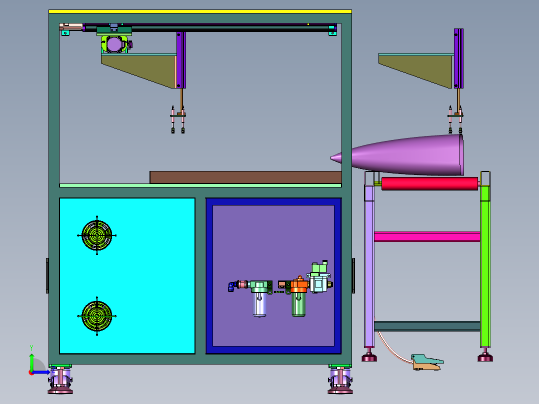 包装袋自动开袋机左视图