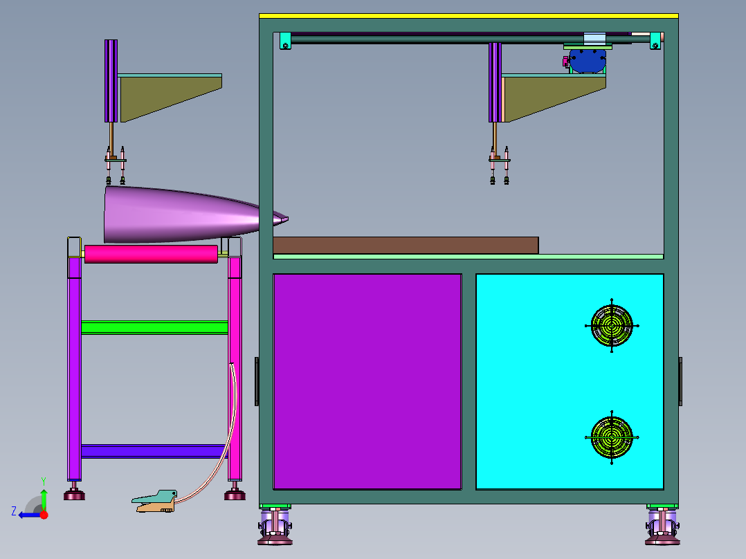 包装袋自动开袋机右视图