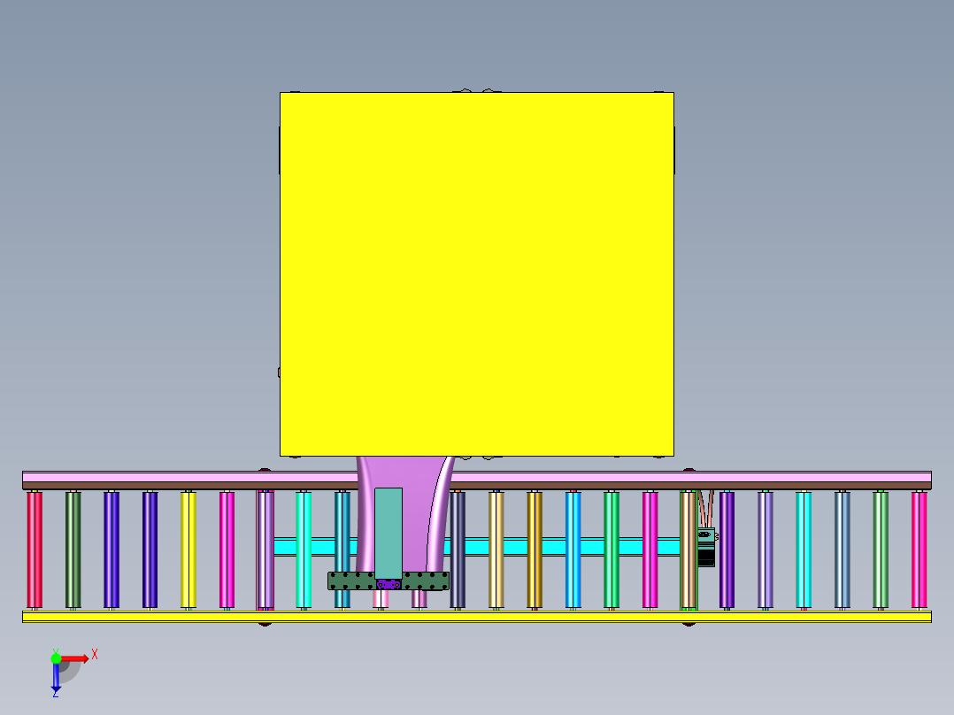 包装袋自动开袋机俯视图