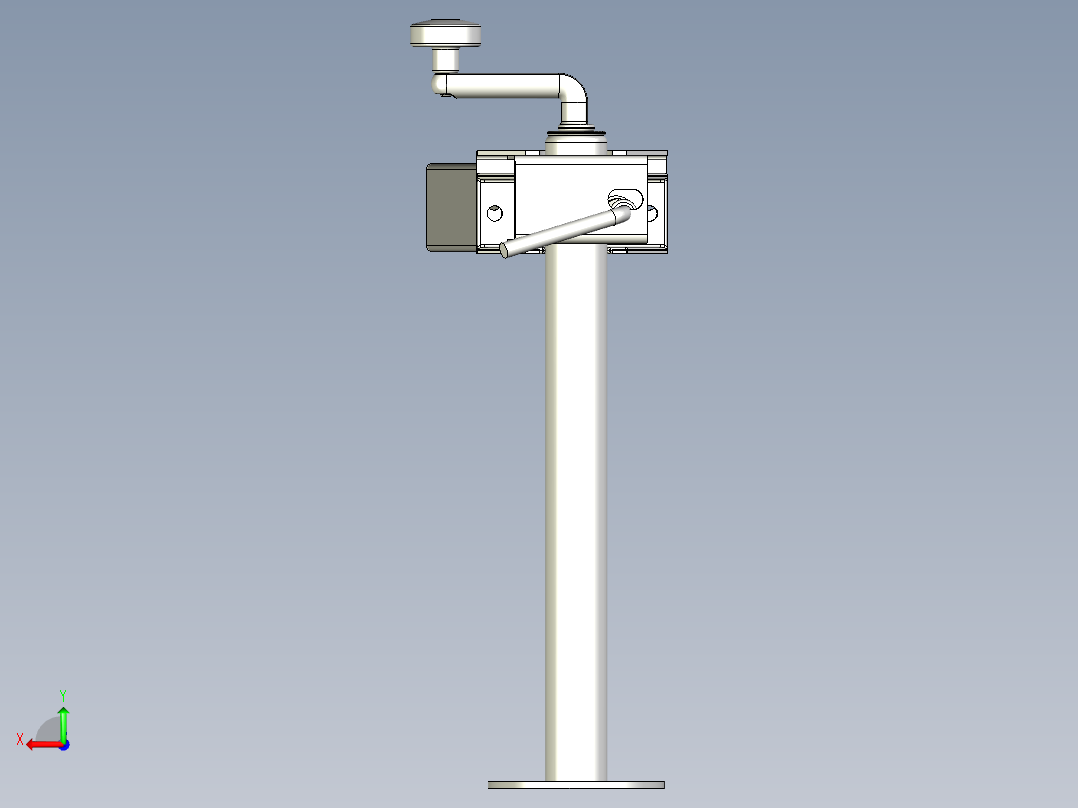移动式太阳能灯塔后视图