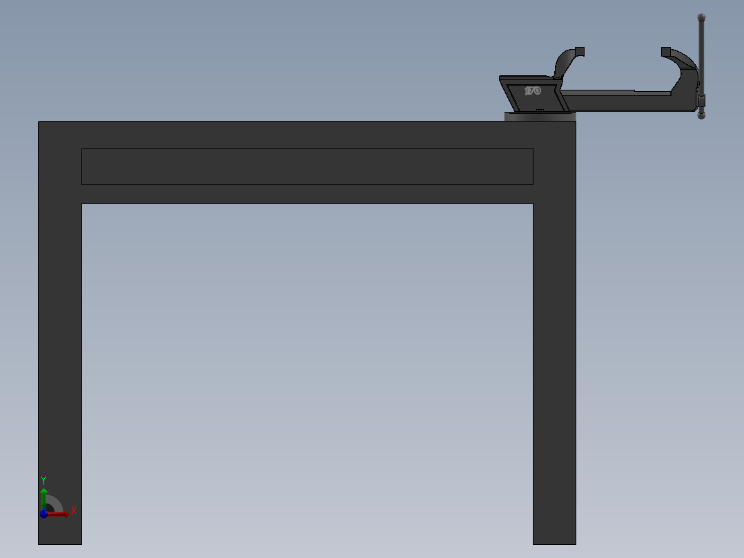 机械加工夹具 3D模型SolidWorks三维设计图前视图