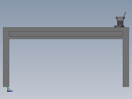 机械加工夹具 3D模型SolidWorks三维设计图左视缩略图
