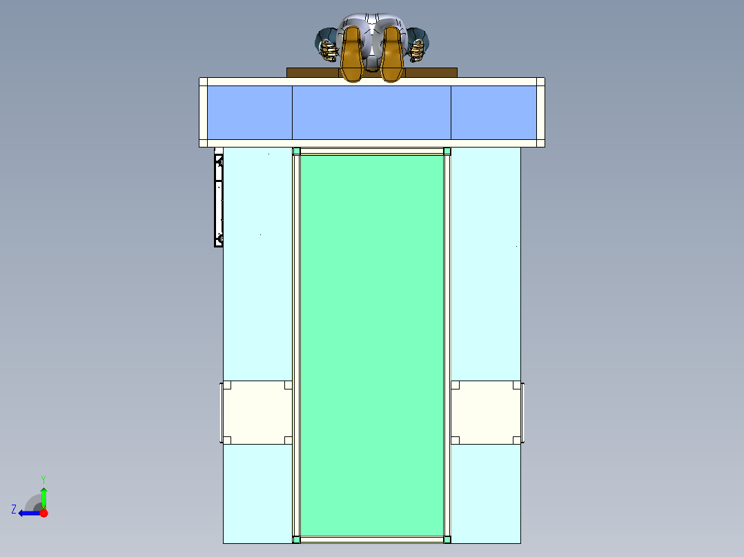 半自动人工装箱设备右视图