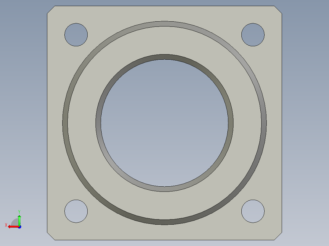 LMYMK50UU带法兰直线轴承后视图