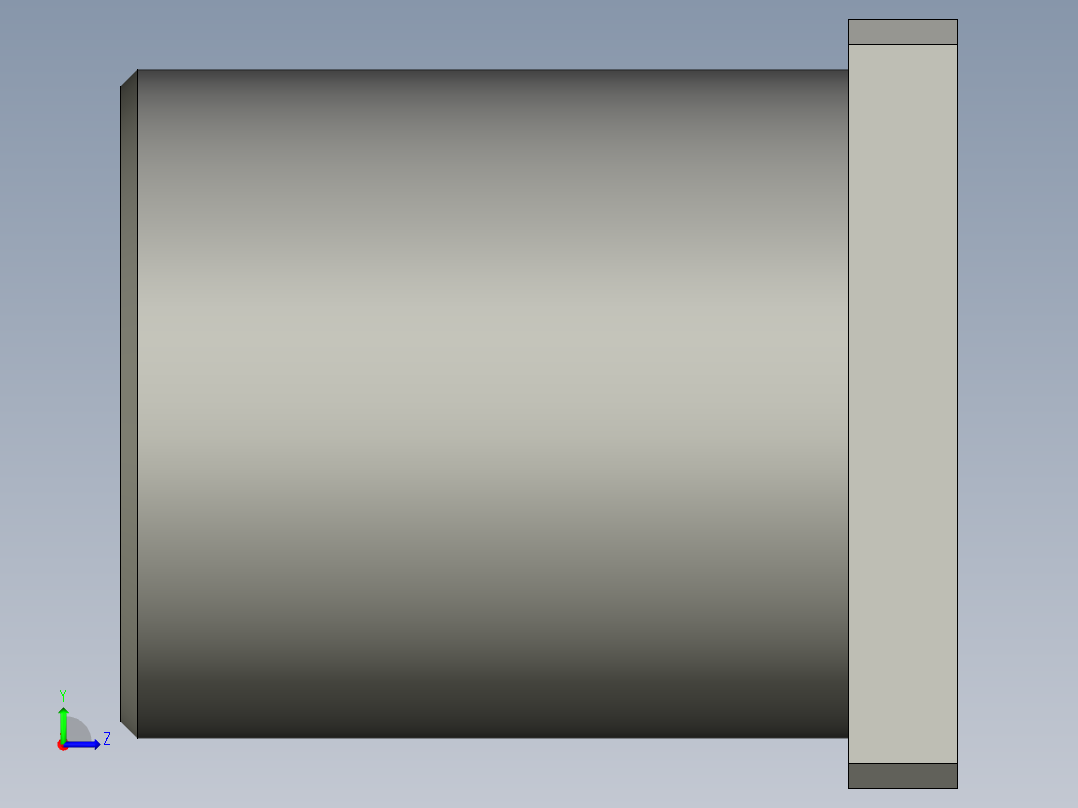 LMYMK50UU带法兰直线轴承左视图