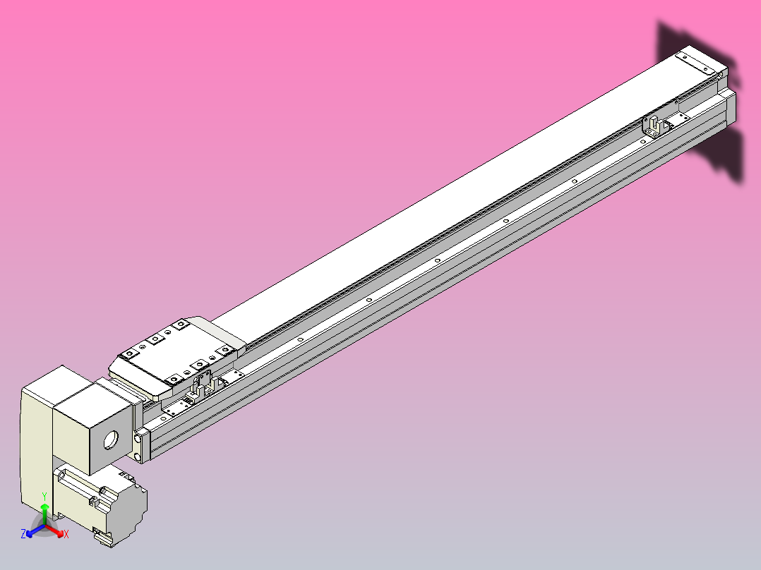 机器人皮带驱动直线轴TPA-GCB-80-P60-L650-LP-M20-N3主视图