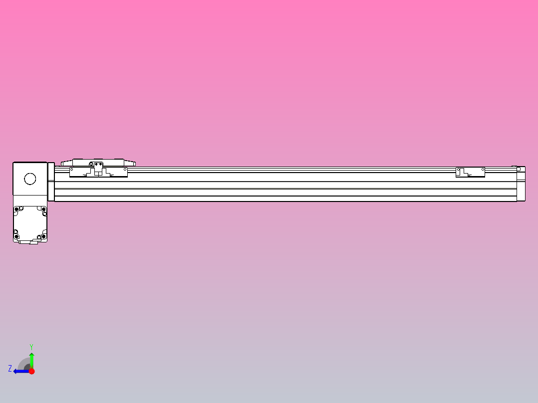 机器人皮带驱动直线轴TPA-GCB-80-P60-L650-LP-M20-N3右视图