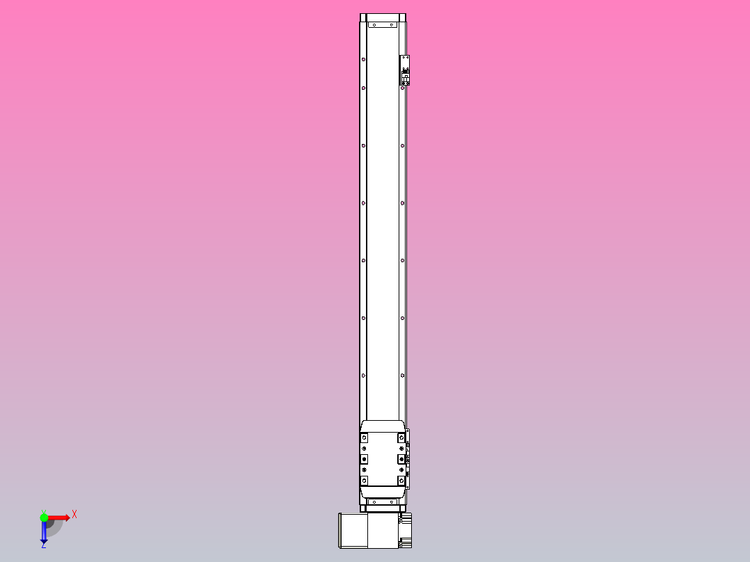 机器人皮带驱动直线轴TPA-GCB-80-P60-L650-LP-M20-N3俯视图