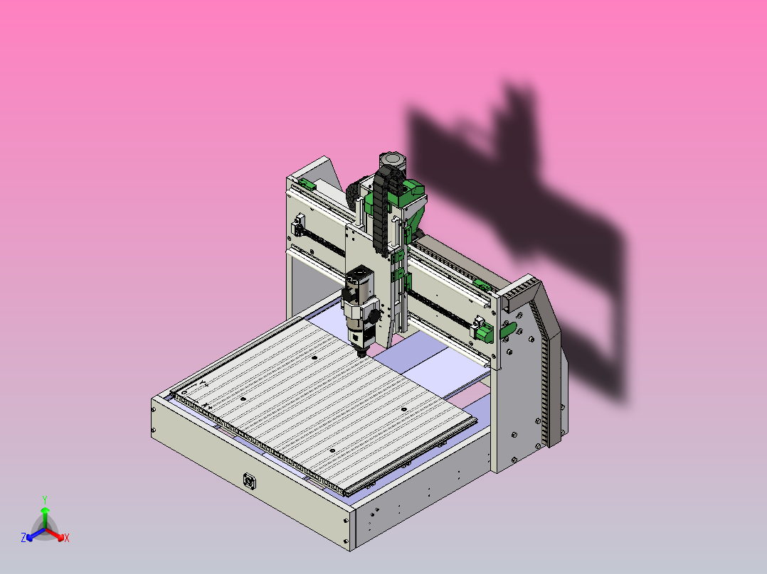 cnc龙门铣床设计主视图