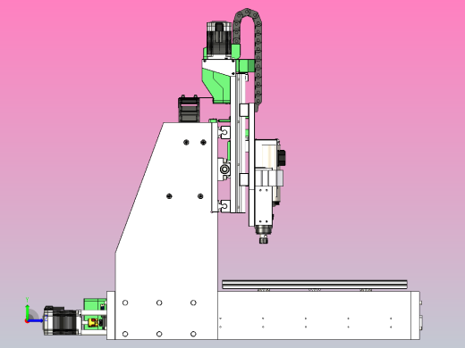 cnc龙门铣床设计左视缩略图