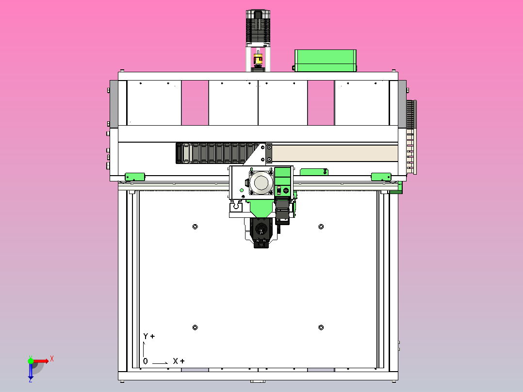 cnc龙门铣床设计俯视图