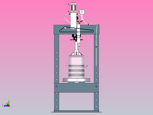 一款半自动化压力机-分离机S3D图纸右视缩略图