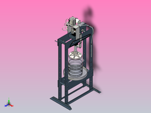 一款半自动化压力机-分离机S3D图纸正等轴测缩略图