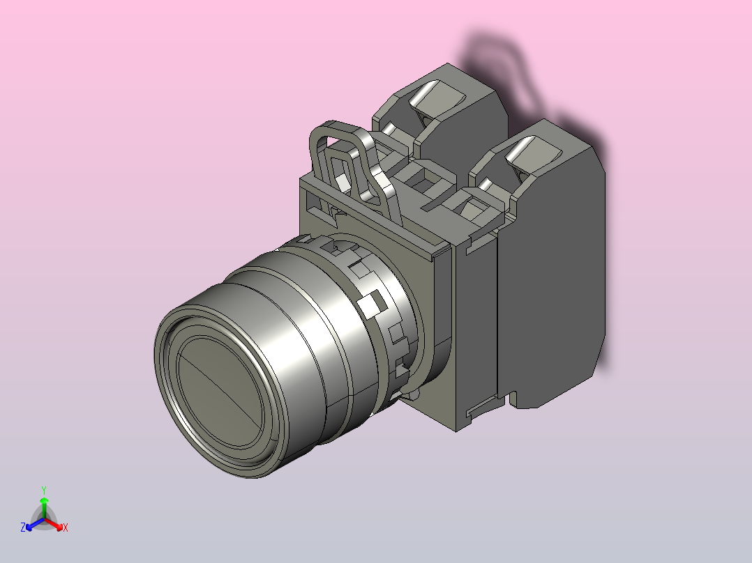 按钮开关YW1B-A1E10W主视图