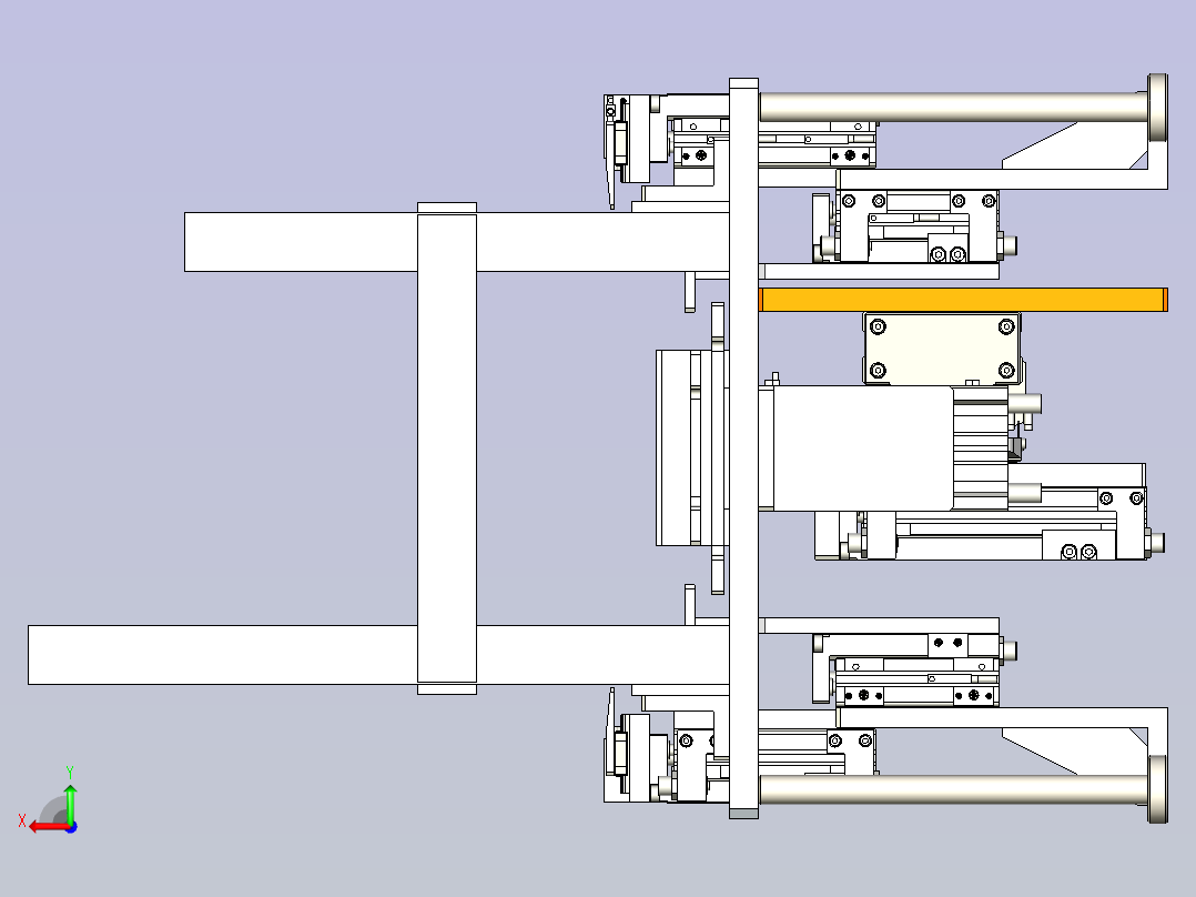 卧式料仓后视图