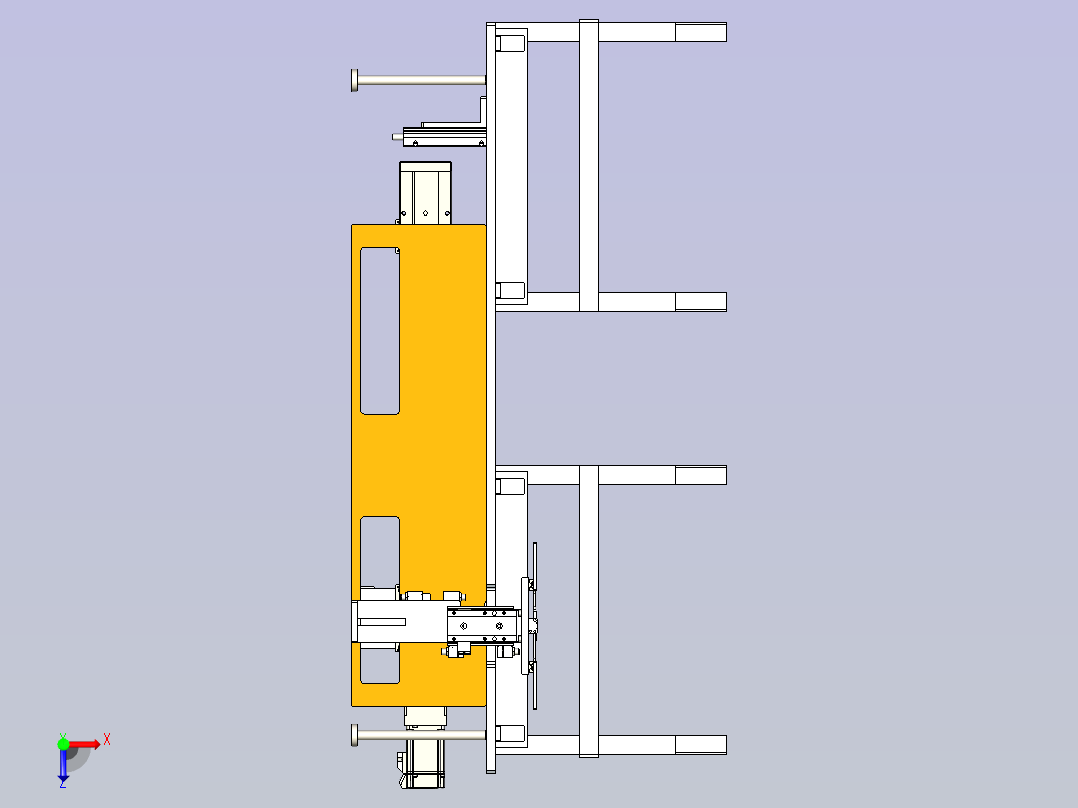 卧式料仓俯视图